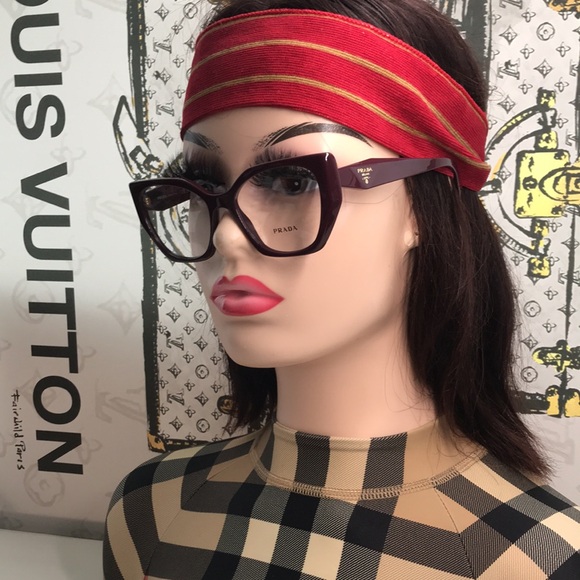 New Authentic 👓 Prada PR 18WV VIY1O1 Eyeglasses – Garnet - Picture 1 of 14